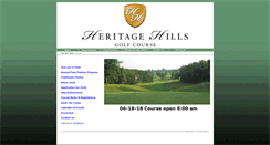 Desktop Screenshot of heritagehillsgolfcourse.com